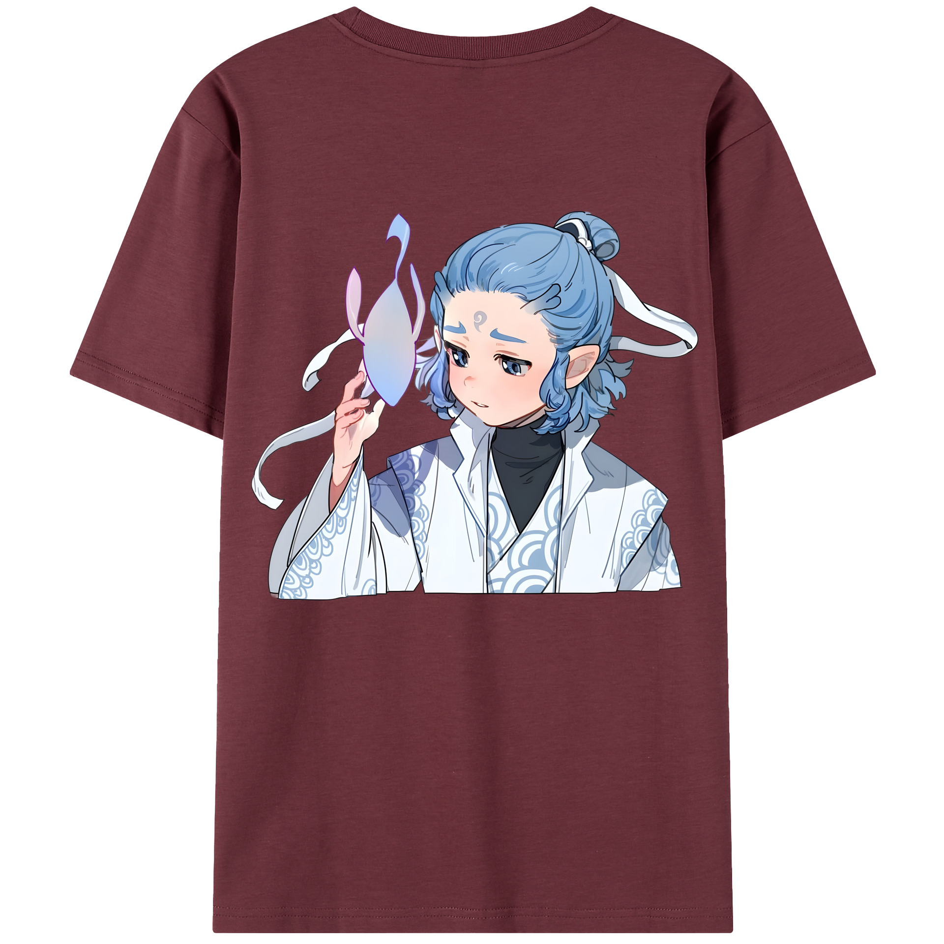 （画像用） Ne Zha 2 ナタ 魔童の大暴れ 綿100％半袖Tシャツ（背面プリント）